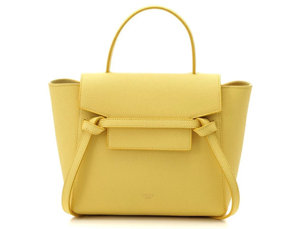 Celine Belt Bag Leather Yellow Spring Summer New